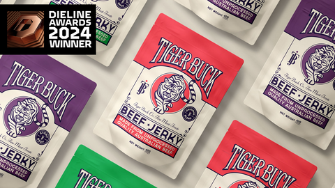 Tiger Buck wins a Dieline Award!