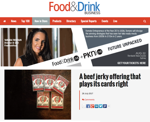 'A Beef Jerky Offering That Plays Its Cards Right', Tiger Buck in Food & Drink Business
