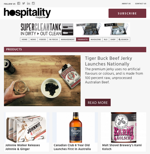Tiger Buck Beef Jerky launches nationally via Hospitality Magazine